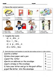 English Worksheet: Post Office Test