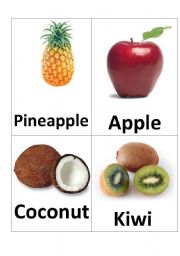 English Worksheet: Fruit and vegetables pictures