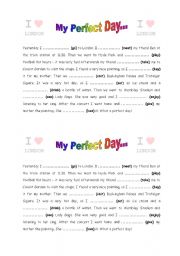 English Worksheet: My Perfect Day - Past Simple Exercise