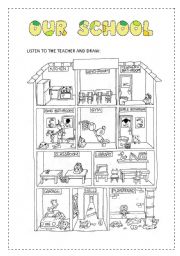 English Worksheet: our school