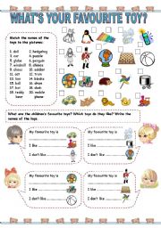 English Worksheet: Toys Exercises