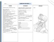 English worksheet: complete our father and titanic song