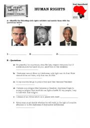 HUMAN RIGHTS  - worksheet