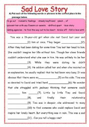 English Worksheet: Sad Love Story