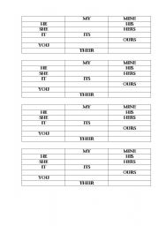 English worksheet: Pronouns