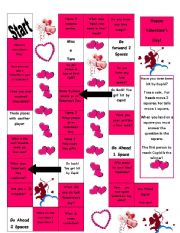 English Worksheet: Talk, write and listen, 6 Valentines Day activities