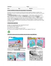 English Worksheet: Pollution problems comics