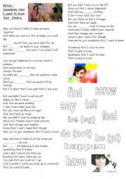 English Worksheet: Gotye - Somebody that I used to love - song