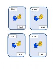 English worksheet: Go Fish Sight Words