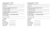 English worksheet: 6TH GRADEVERB TO BE NEGATIVE FORM EXERCISES AND VOCABULARY