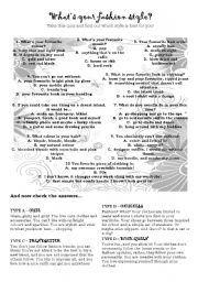 English Worksheet: Fashion - quiz