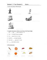 English Worksheet: food and jobs