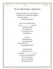 English Worksheet: the one that got away
