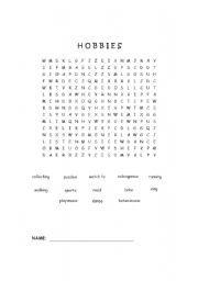 English worksheet: Hobbies