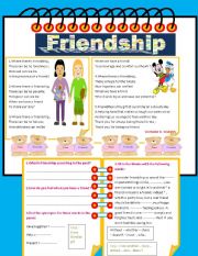 English Worksheet: friendship