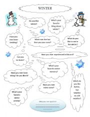 English worksheet: Winter Interview