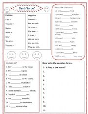 English Worksheet: Review Present Simple to be
