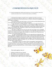 English Worksheet: Comprehension