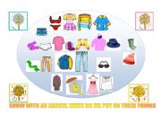 English Worksheet: Clothes and seasons