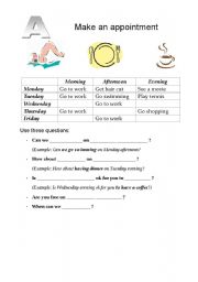 English worksheet: Make an appointment