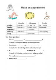 English Worksheet: Make an appointment