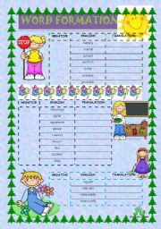 English Worksheet: Word Formation