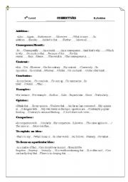 English Worksheet: LINKERS