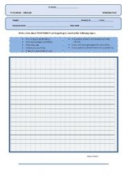 English Worksheet: My family - writing