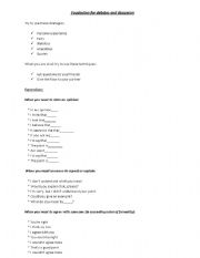 English Worksheet: vocabulary for discussions and debates