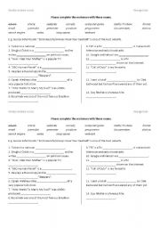 English Worksheet: media