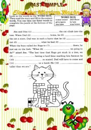 English Worksheet: Past Simple , Find the missing words