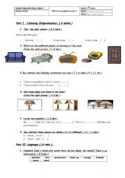 English Worksheet: Mid-Term English Test N2