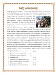 English Worksheet: family and relationship