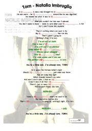 English Worksheet: Torn - Natalia Imbruglia +KEY