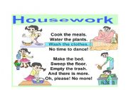 English Worksheet: housework