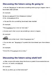 English worksheet: Discussing the future