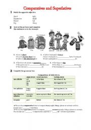 comparatives and superlatives worksheet