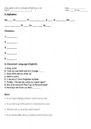 English Worksheet: Basic English