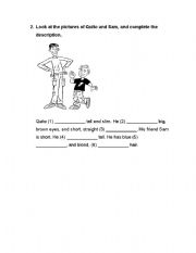 English Worksheet: description