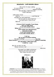English Worksheet: Present Perfect Continuous - Anastasia song