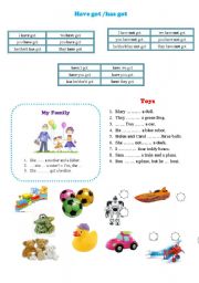 English Worksheet: Have/has got