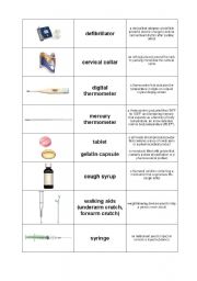 English worksheet: First Aid Equipment