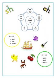 English worksheet: H-combinations