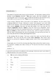 English Worksheet: COMPREHENSION