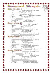 English Worksheet: Grammar from A to Z Present Simple (7-25) 
