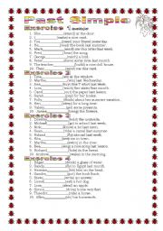 English Worksheet: Grammar from A to Z Past Simple Irregular verbs (5-25) 