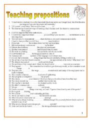 English Worksheet: 9 pages/366 sentences to teach dependent prepositions.