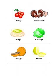 English Worksheet: Food