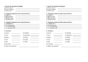 English Worksheet: REVIEW 4 6TH GRADE, VERB TO BE AFF, NEG, CONTRACTED FORM, ANSWER QUESTIONS, VOCABULARY