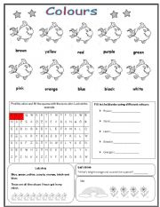 English Worksheet: colour part 2